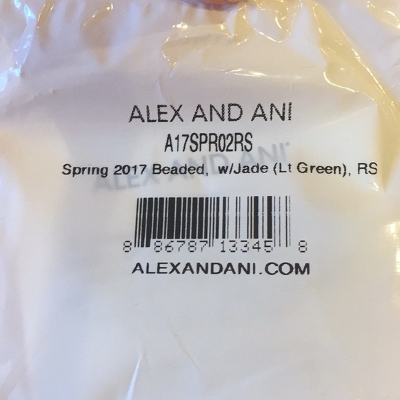 Alex and Ani Jade Beaded Bangle - Picture 2 of 4